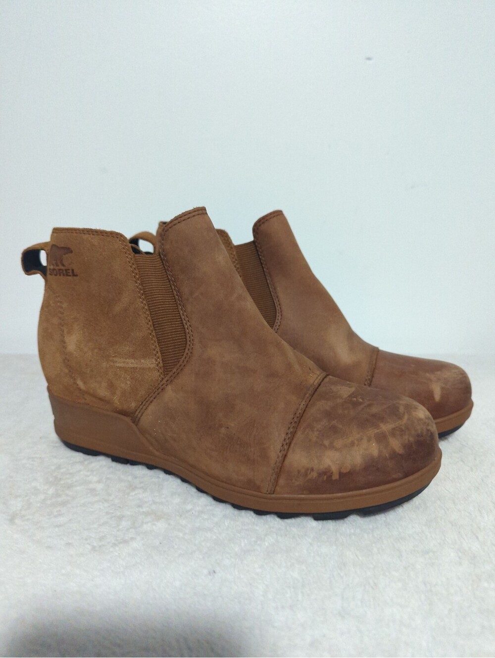Sorel Women's Brown Suede Chelsea Ankle Boots Size 9